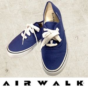 Airwalk Sneakers, Blue Canvas Unisex Skater Style Size 8